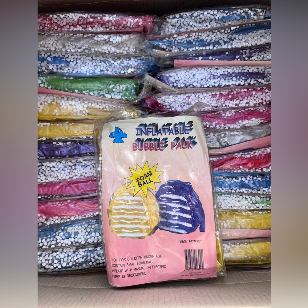 Vintage Inflatable Bubble Backpack – Foam Ball Filled – Multiple Colors!